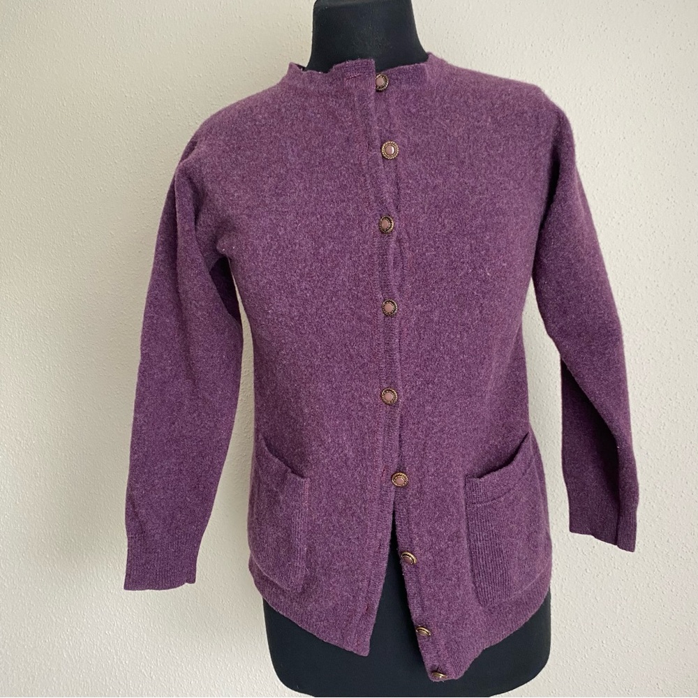 Vintage Isabelle Pure New Wool Purple Women's Sweater